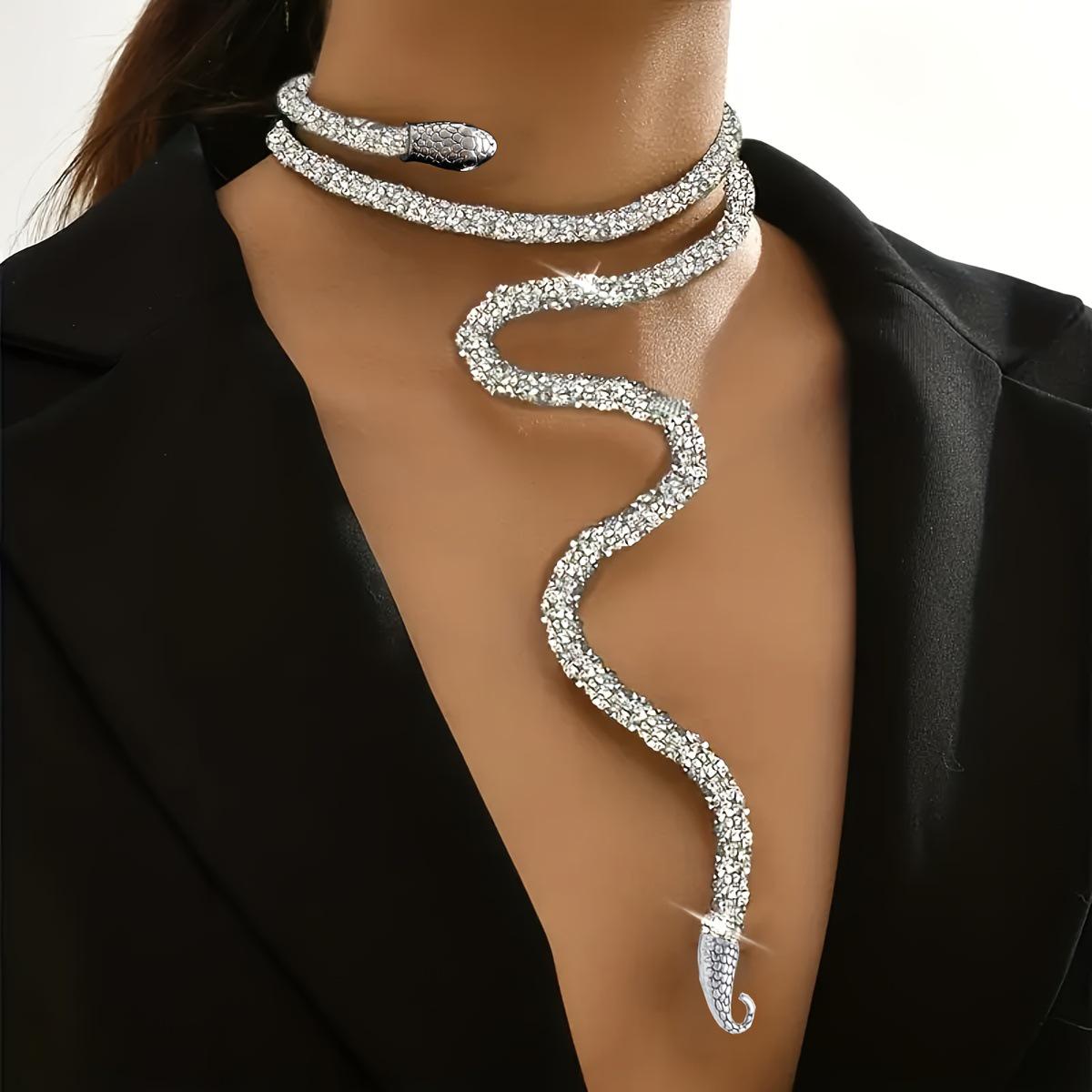 

Spicy Girl Sexy Snake Twist Necklace Choker with Stylish Design