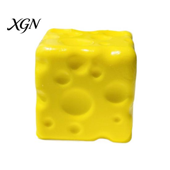 Stress Reduction Gadget Fake Cheese Squeeze Toy, Anxiety Relief Cube Sensory Tool Slow Rising Pinch Home Office Relaxation Food