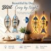 Ocean Style Hanging Light Nautical Fish Pendant Wall Decor Wooden With/Without LED Decor Coastal Theme Fishbone Anti Deformation Window