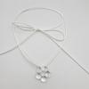 Sweet Glass Flower Pendant Necklace Fashion Statement Choker Neck Chain Simple Cord Collar Necklace Party Jewelry