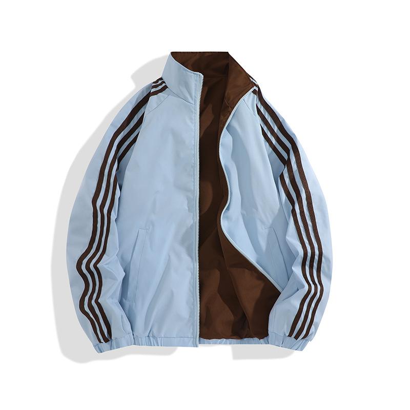 Stand Up Collar Jacket, Men's Reversible Baseball Jacket, Men's Versatile Casual Sports Jacket