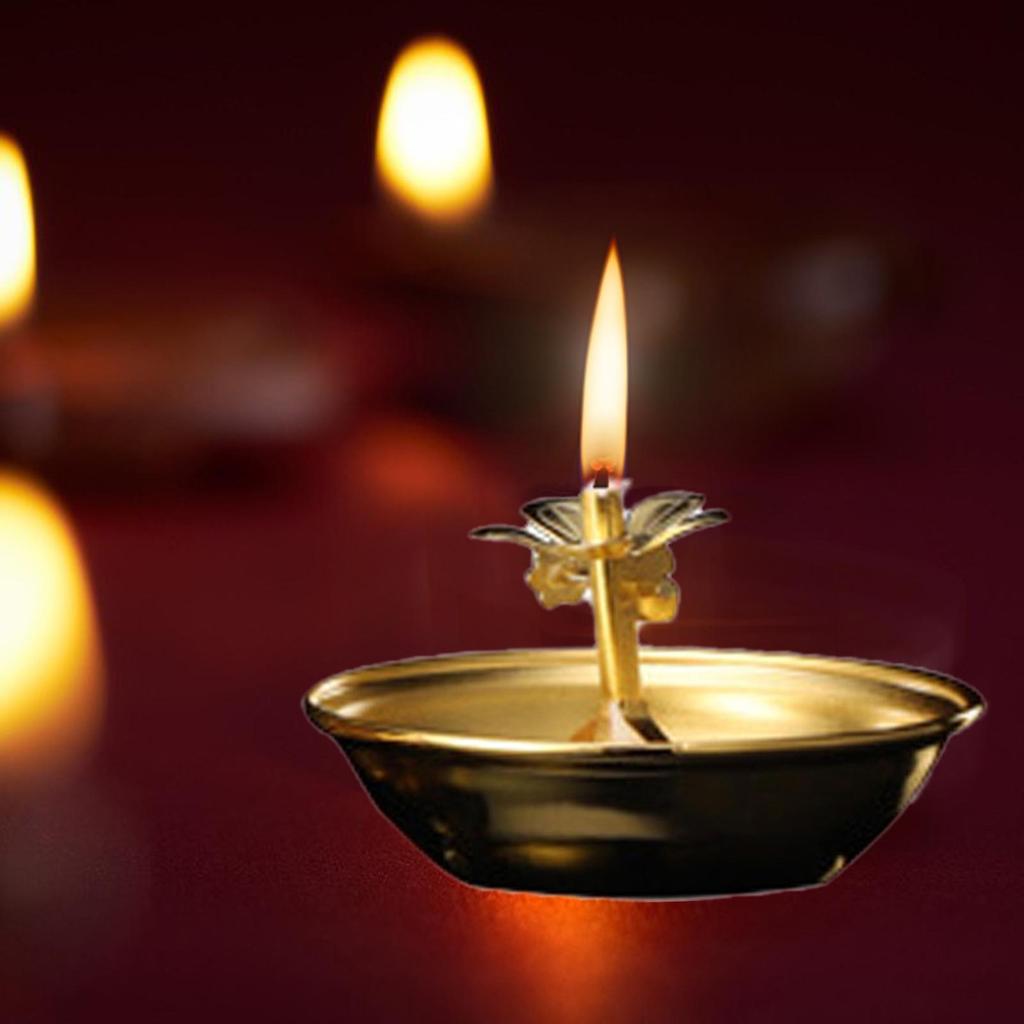 Ghee Lamp Holder Buddhist Supplies Tibetan for Bedroom Dining Table Party
