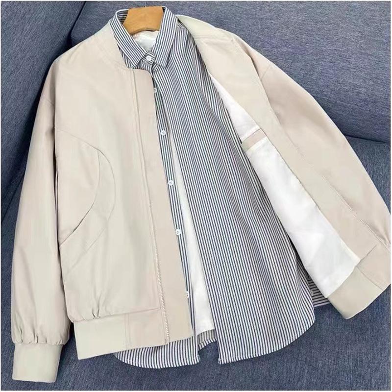 Men's Cross-Border Casual Baseball Jacket - Light Mature Style, Street Cool, Loose Fit, Spring/Autumn Trendy Outerwear.