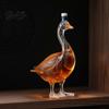 Sculpted Animal Bottle Goose Bird Shape Whiskey Decanter, 3D Glass Liquor Decanter for Bar Display, Art Wine Dispenser Home Gift Unique Design