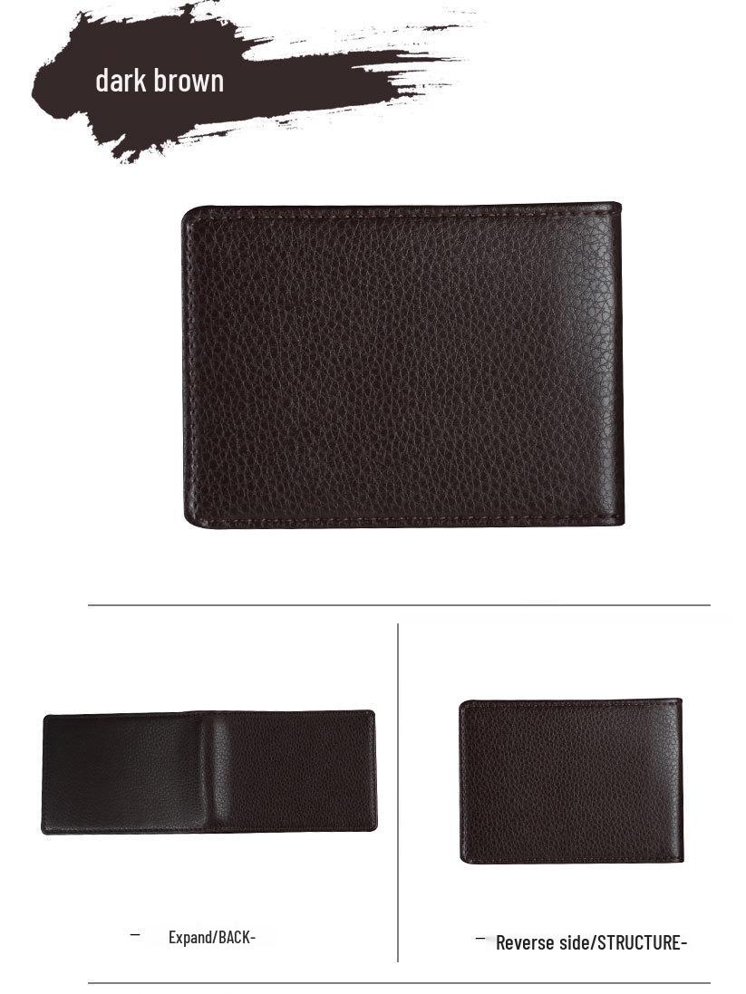 

Однотонная кожаная обложка для водительского удостоверения и документов на транспортное средство 7.8cm x 10.5cm темный кофе