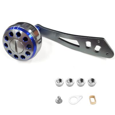 VISPREA Diely navijaka Baitcastingový navijak Bubon Rukoväť navijaka Hliníková zliatina 109mm Gombík rukoväte Shimano Daiwa Abu Garcia Vlastné diely Náhradné YU74 (Modrá)