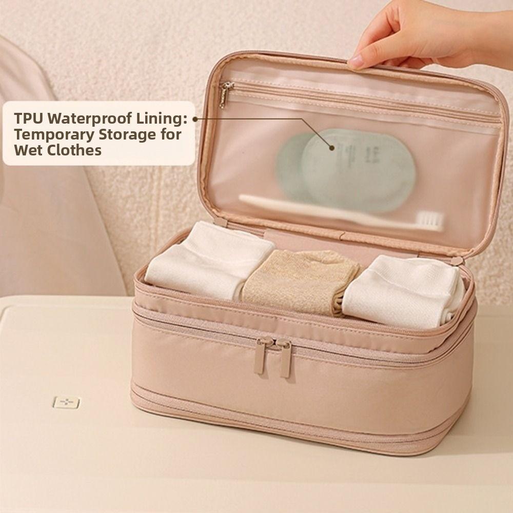 Multi-layer Bra Storage Bag Dustproof Thick Portable Socks Pouch Large Capacity Double-Sided Travel Underwear Organizer