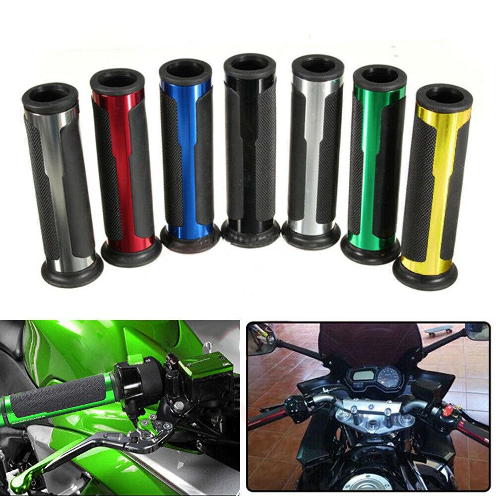 For Kawasaki Suzuki GSXR600 750 SV650 For YAMAHA R1 R6 7/8" 22mm Rubber Motorcycle Handlebar Hand Grips Handle