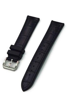 CASSIS ROCHELAIS GRAIN Calfskin Watch Strap with Waterproof Includes Replacement U1128SA1 Backing, Black, 22mm, Tool,