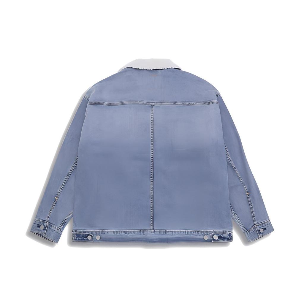 Levis Winter Warm Series Jacke mit Kragen aus Kunstlammfell und langen Ärmeln für Herren, Jacke Floral-Blau 85242-0009