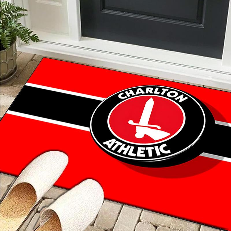 1PC rug Charlton FC Crest Carpet, Chair Rug,Area Rug for Office Bedroom living rooms bedroom, Doormat decor Christmas fan gifts