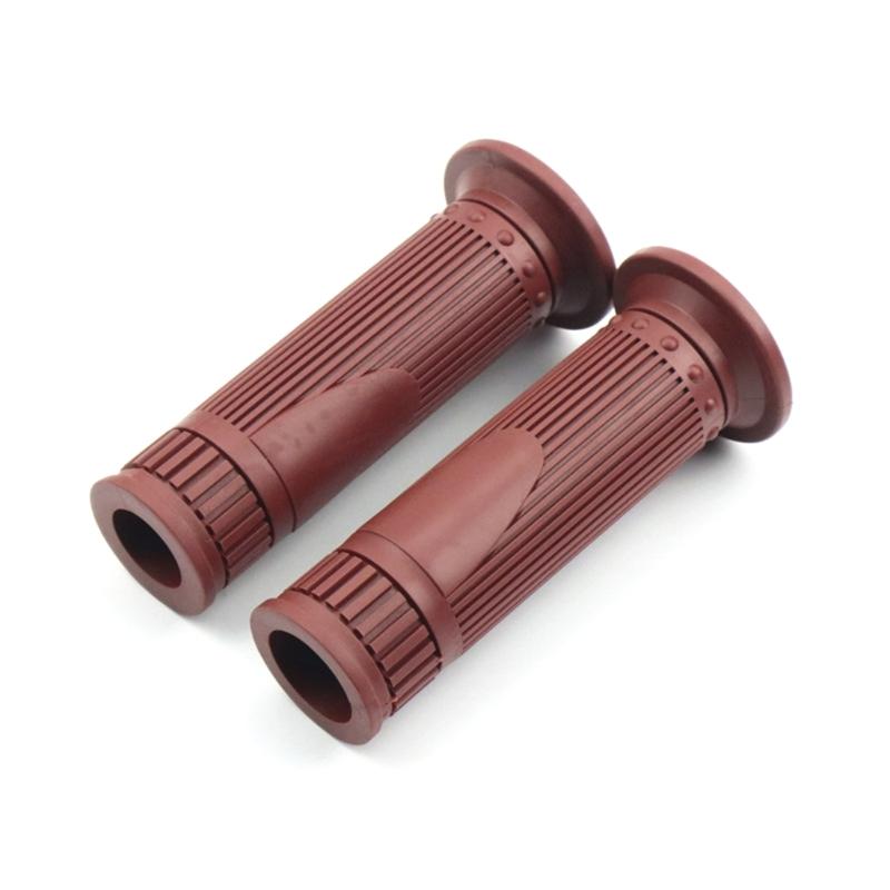 

Universal Motorcycle Handlebar Grips Rubber Cover, 2Pcs 7/8 Motorcycle Hand Grips Soft Anti Vibration Non-Slip Grip темно-коричневого кольору