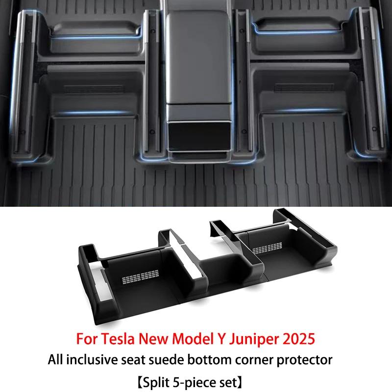 

For Tesla ModelY Juniper 2025+ TPE Under Seat Corner Guard Seat Slide Rails Protector Cover Anti-Kick Decor Flocking Accessories