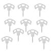 10 Camping Deck Nails, Ground Three-eyed Screw Peg, Tent Nails for Backpacking Hiking