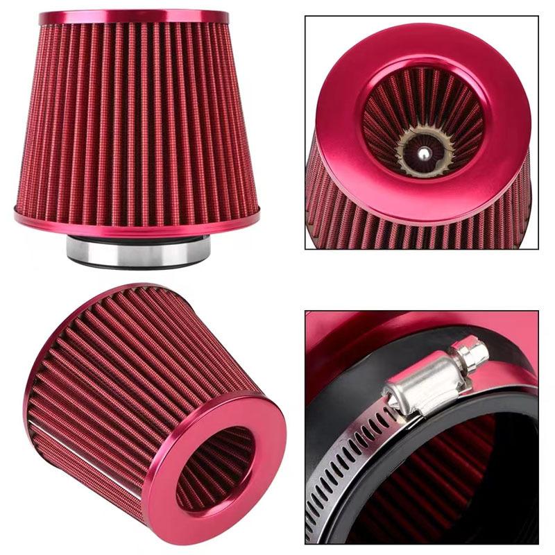 Vendita calda Kit Induzione Filtri Aria Auto Filtro Presa Aria Fredda Flusso Elevato Universale Sportivo Rete Conica Potenza 76MM Accessori Auto