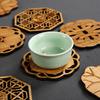 Kreative Lotusblumen-Getränkeuntersetzer aus Holz, rund, Tassenunterlage, Tischset für Tee, Kaffeetasse, Tischset, Heimdekoration, Küchenzubehör