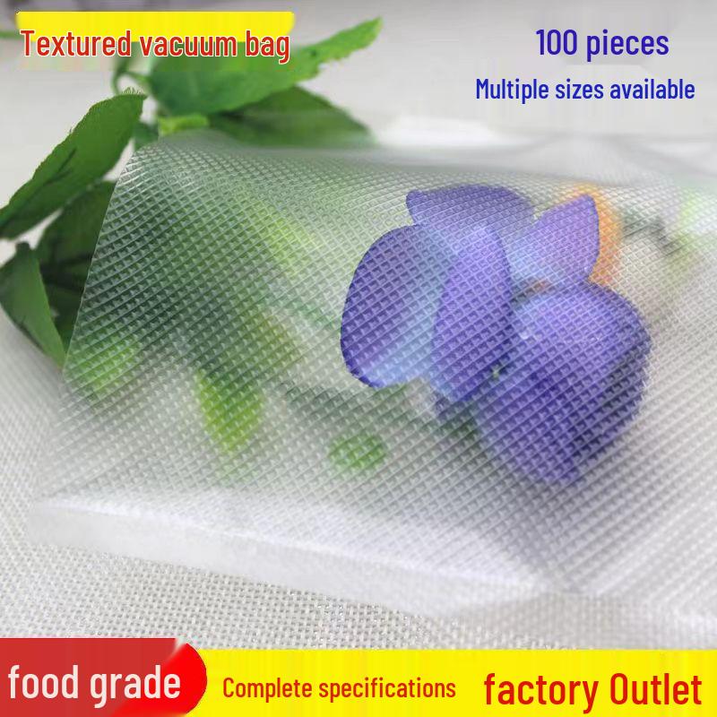 Household Vacuum Sealer for Food Preservation with Textured Vacuum Bags