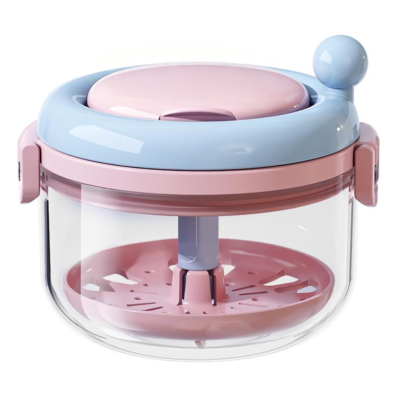 Portable Home Braces Cleaner Box Teeth Retainer Storage Box With Mirror Manual Rotary Dental Aligner Case For Travel Home Use