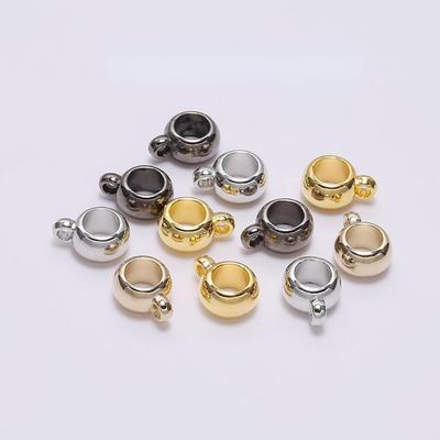 50 Teile/los Anhänger Clip Verschlüsse Bail Haken CCB Großes Loch Perle Spacer Lose Perlen Stecker Für Schmuck Machen Liefert