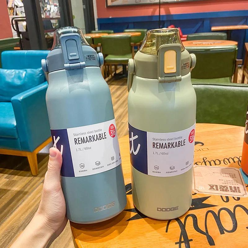 Large Capacity Thermo Bottle Portable Thermal Mug Thermos Water Bottle Tumbler Thermoses Outdoor Insulated Stainless Steel Cup