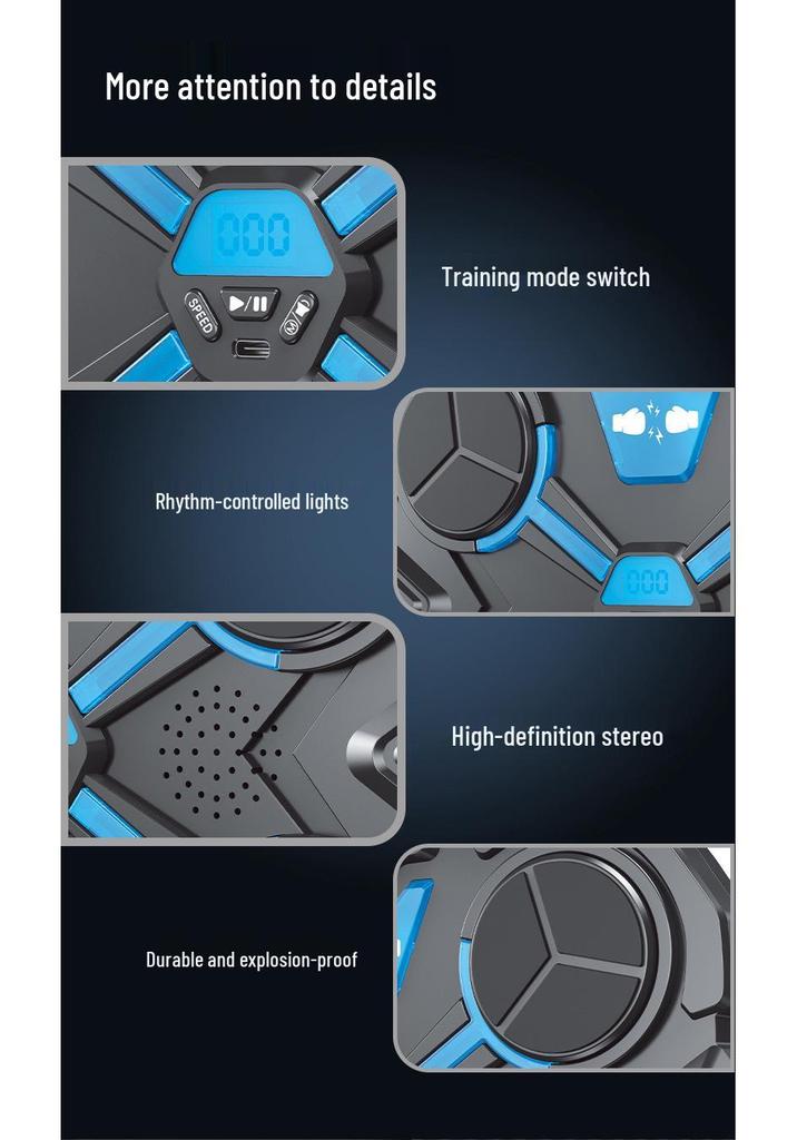 Bluetooth Smart Music Boxing Target for Kids: Home Reaction Training & Fitness Wall Target