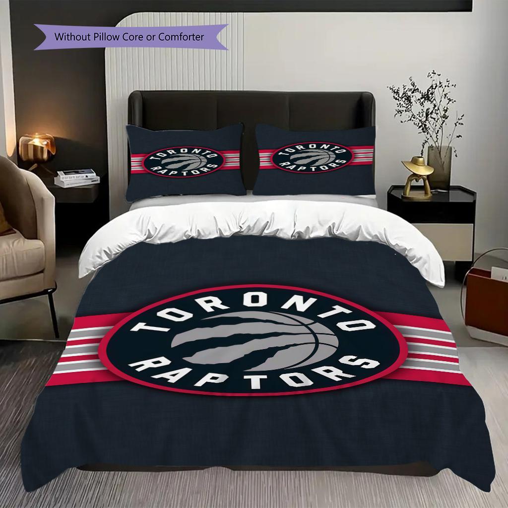 Set da tre pezzi Spirit del Basket Toronto Raptors(1 * copripiumino + 2 * federa, senza nucleo)Set biancheria da letto Copripiumino e federa