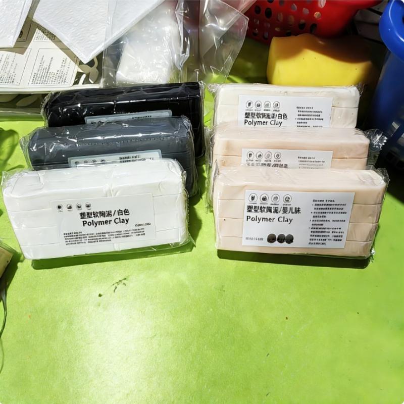 500g Non-Toxic Oil-Based Soft Clay Smooth Easy To Shape Oven-Bake Modeling Clay for DIY Crafts Sculpting