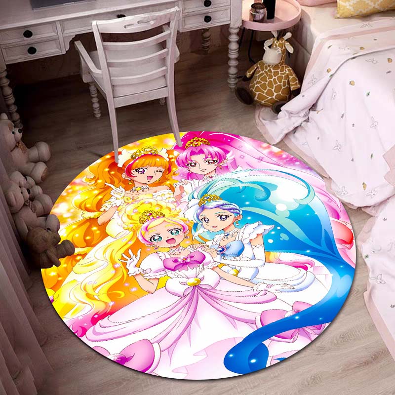 Mobile Suit Gundam Cartoon Round Rug Can Be Used To Decorate Living Rooms, Bedrooms, Sofas, and Game Rooms; Non-slip Rug.66