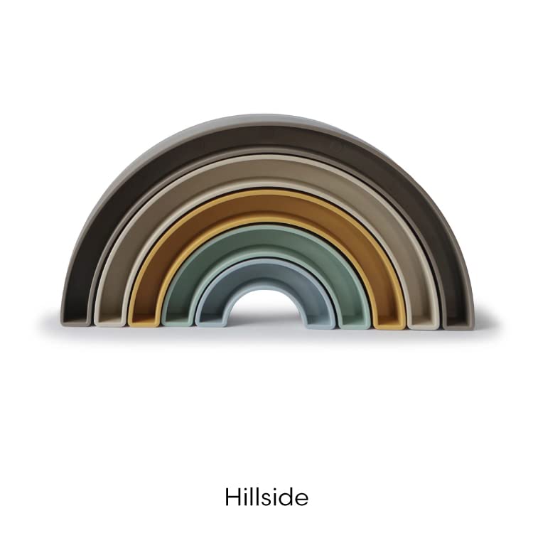 mushie Rainbow Stacking Toy, Educational Toy, Stacking Blocks, Nordic Style, Rainbow Stacker Toy, Tropical