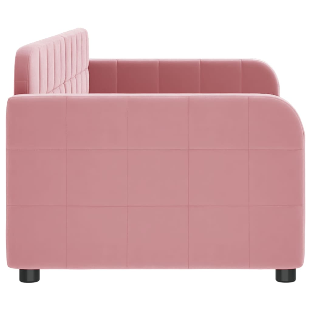 Daybed in Pink 80 x 200 cm Velvet