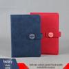 A5 Business Notebook with Leather Cover and Pen Holder, Thickened Paper, Laser Engravable