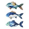 3/4Pcs/Set Wooden Fish Wall Decoration Farmhouse Rustic Nautical Turtle Shell