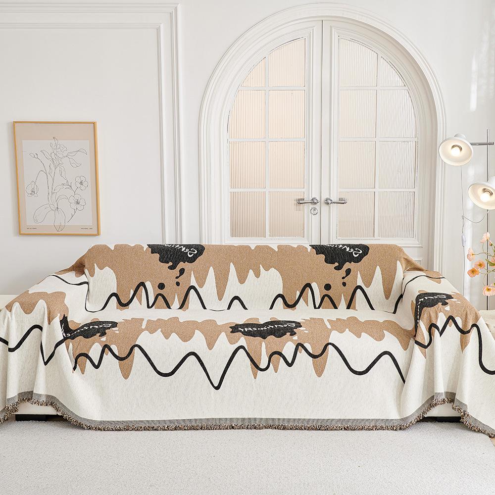 Chenille Sofakissenbezug Stoff Ganzjahres All-inclusive Sofabezug Sofaüberwurf Sofadecke Sofakissen