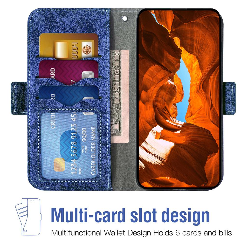 For Xiaomi 15 Pro Case Water-ink Painting Wallet PU Leathe Phone Cover with Rotating Card Slots