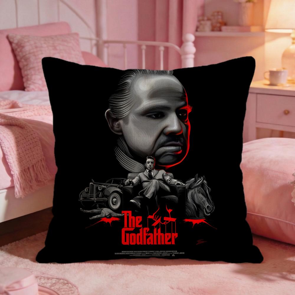 The GGodfather Movie Cushion Cover Premium Comfort Reversible Pillow Cove Two In One Design For Any Room  Car Interior