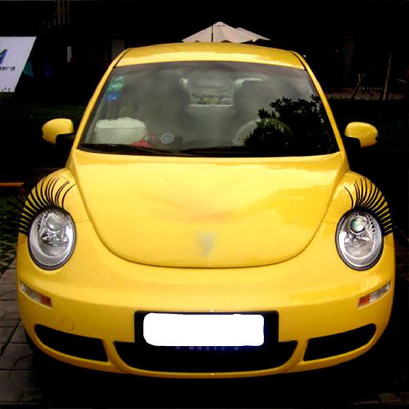 Car Sticker Individual Decoration Funny Decal  Car Headlight Charming Shapeable False Eyelashes Auto Exterior Modification