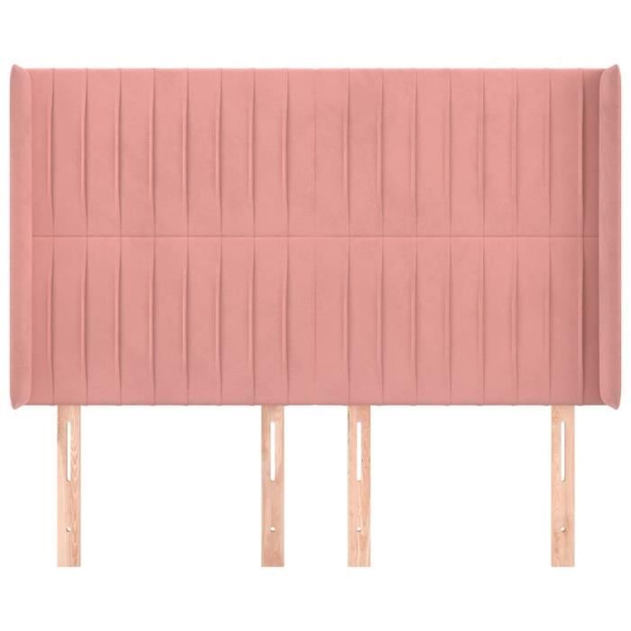VidaXL Headboard with Ears Pink 147x16x118-128 Cm Velvet3119871
