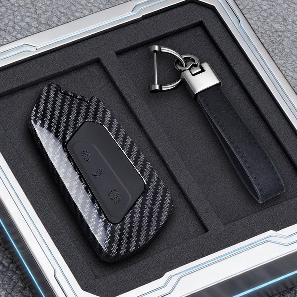 Custodia Cover in Fibra di Carbonio ABS per Chiave Auto per Vw Golf 8 Mk8 Gti Gtd R Id3 Id4 Accessori Portachiavi Protetti