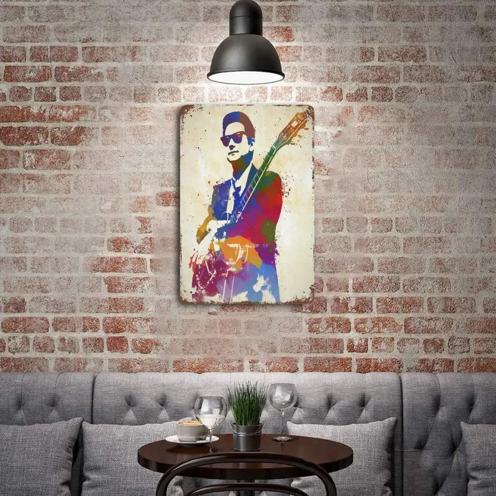 Roy Orbison Singers metal Decor Poster Vintage Tin Sign Metal Sign Decorative Plaque for Pub Bar Man Cave Club Wall Decoration