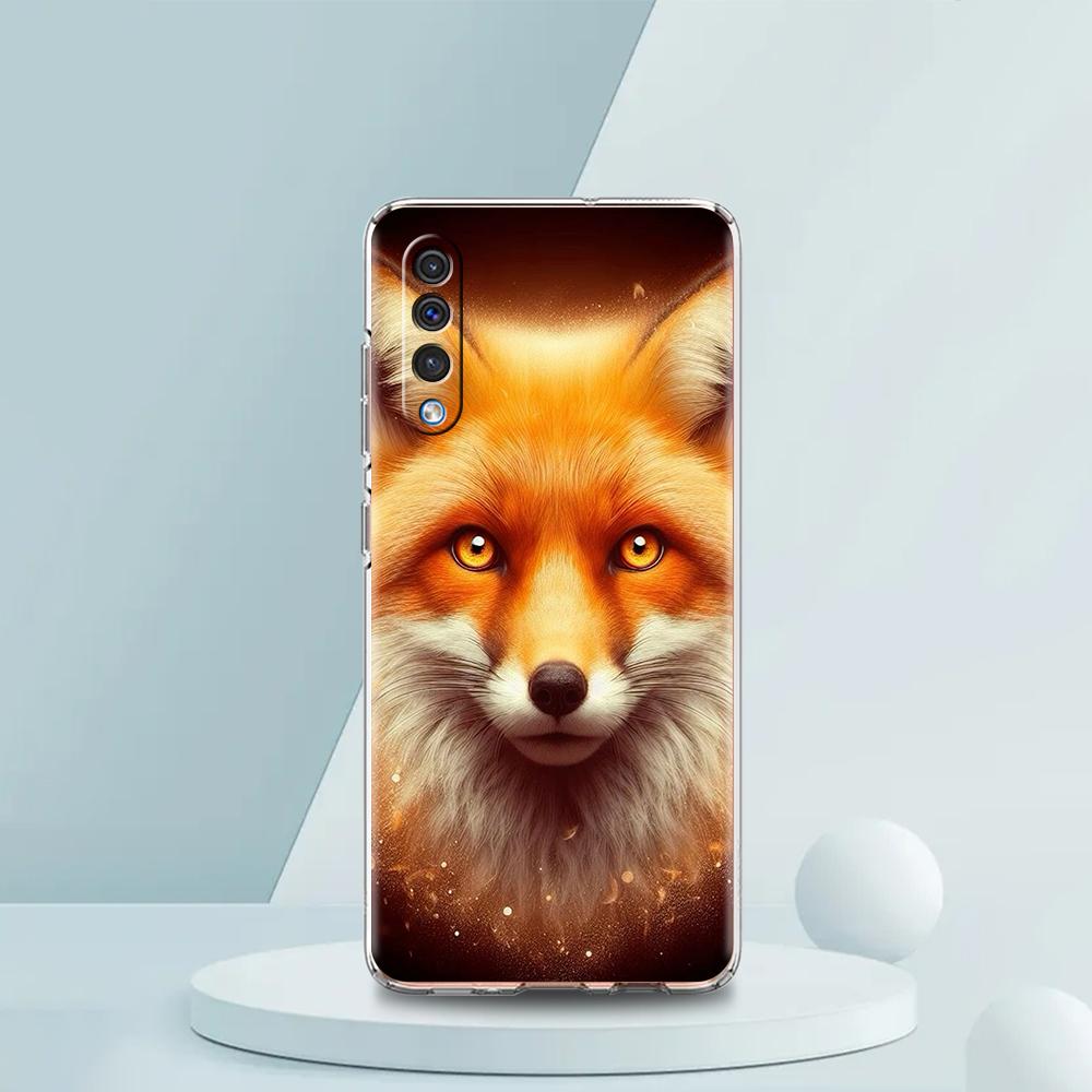 Süßes Tier Fuchs Transparente Handyhülle für Samsung Galaxy A16 A14 A12 A22 A24 A42 A03S A06 A50 A70 A20 A30 A40 Weiche TPU Hülle