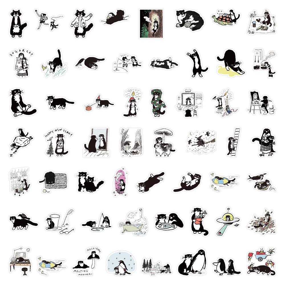 70 Sheets Kitten Stickers: Cute Cat Memes & Realistic Internet-Famous Cats Collection