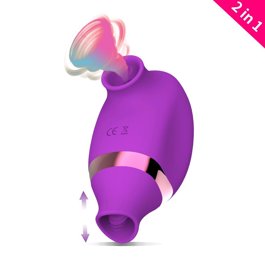 Sucking Licking Vibrator G-Spot Double Stimulation Erotic Toys for Women Love Egg Tongue Nipple Clitoris Massager Adult Product