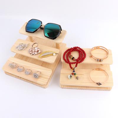 Multi Layers Wood Sunglass Display Rack Shelf Eyeglasses Show Stand Jewelry Holder for Multi Pairs Glasses Showcase