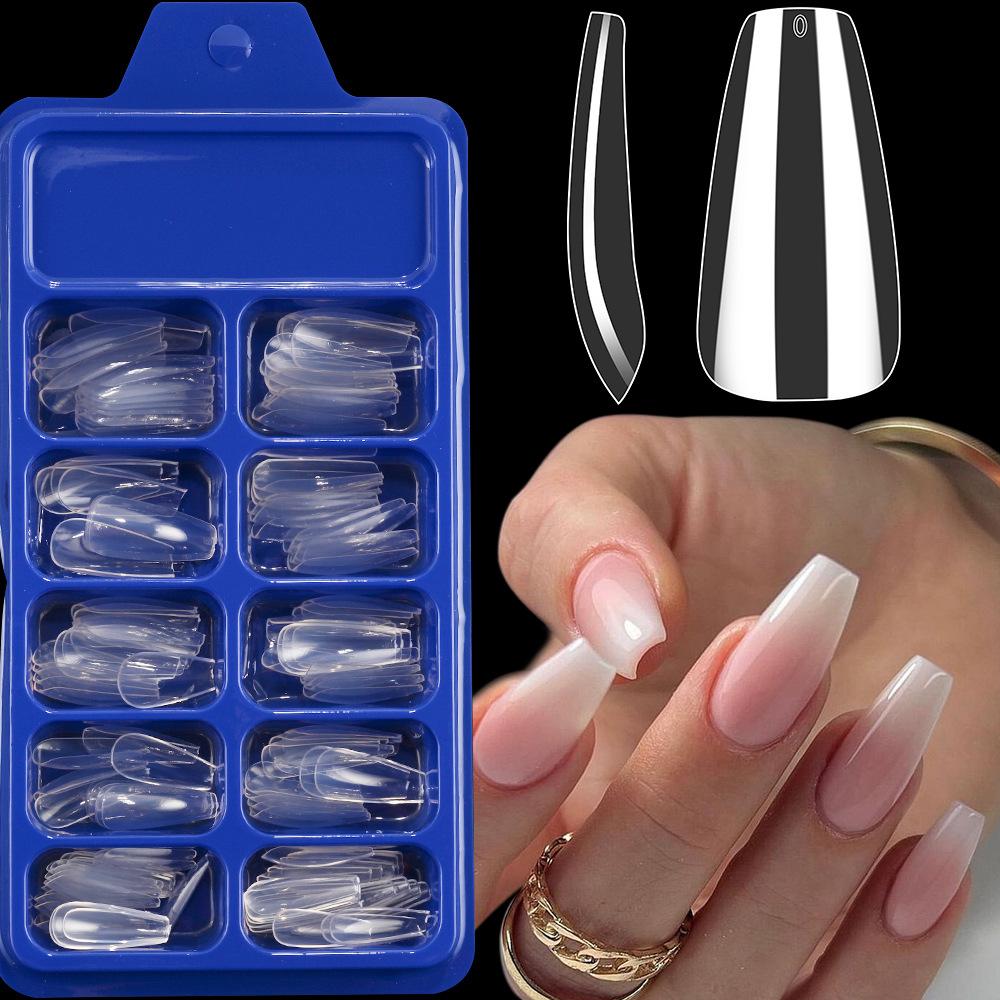 120Pcs/setmilky White Generous Nail Art Nail Art Piece, Almond Nail Piece, Advanced Medium Ladder Nail Removable Nail Piece