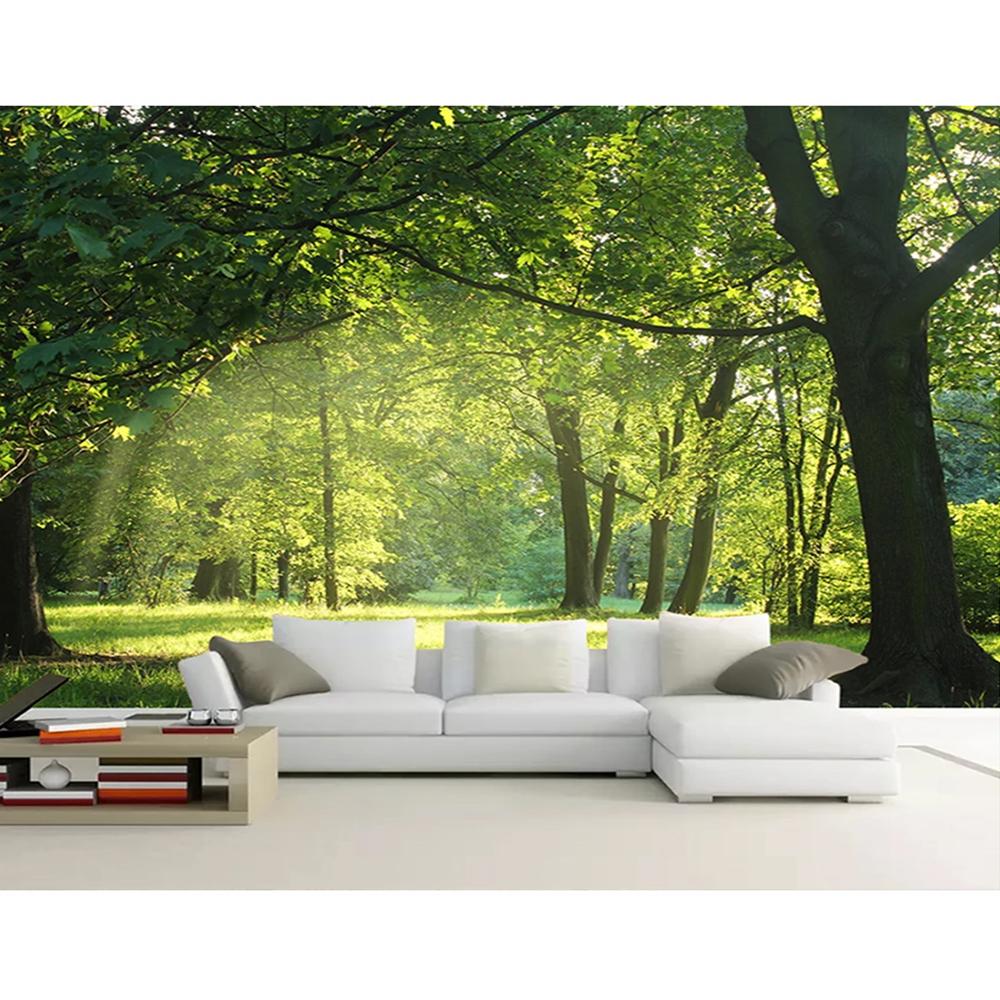Green Tree 3d Wallpaper Forest Scenery Wall Mural Living Room Bedroom Photo Wall Mural Home Decoration