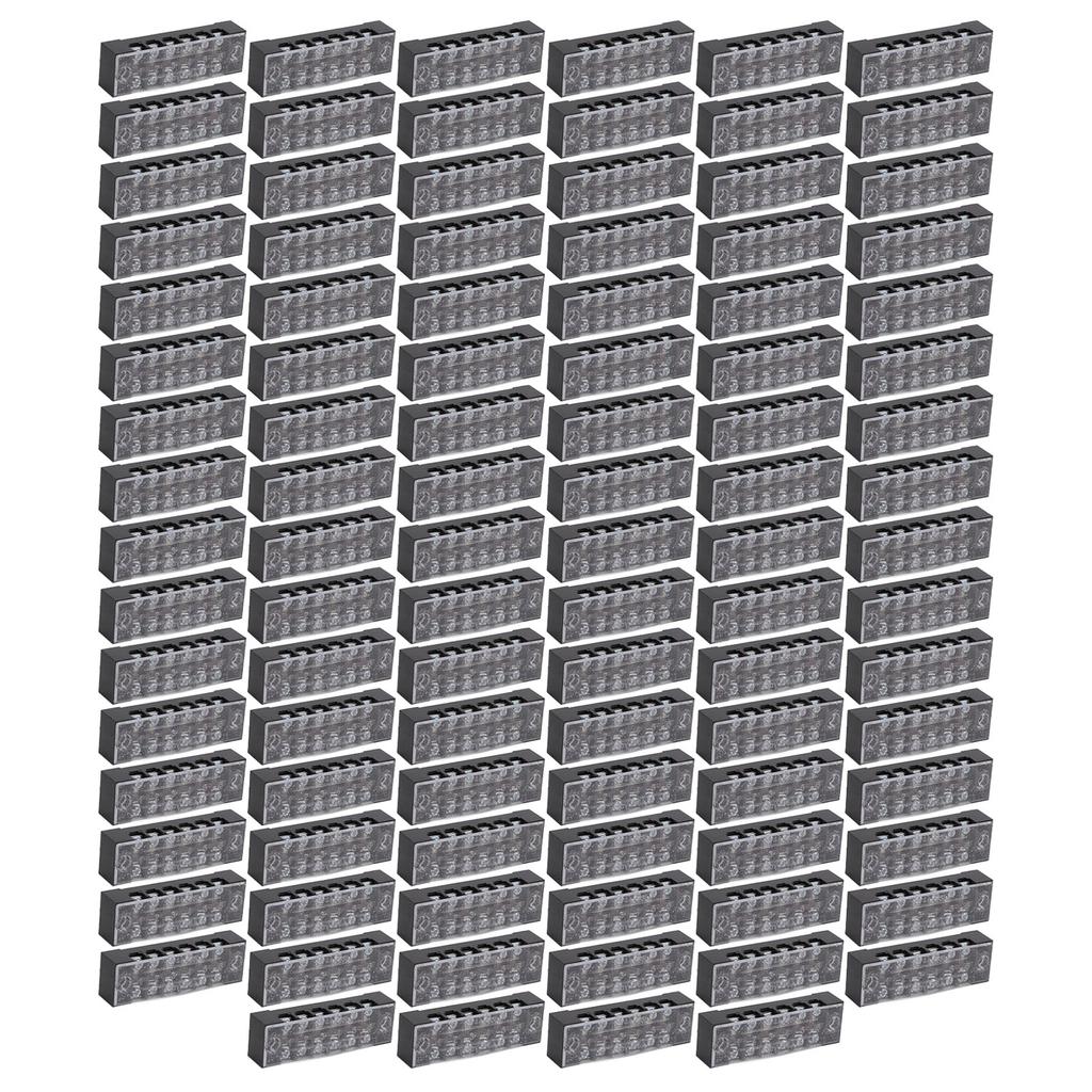 TB‑1506L 100pcs Terminal Block Set 6 Positions Dual Row 600V 15A Screw Terminal Strip Blocks