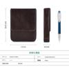 Hiram Fountain Pen Vegetable Tanned Magnetic Divided Pen Storage Holds 6 Pens Case, Leather, Design, Box, (Coffee)
