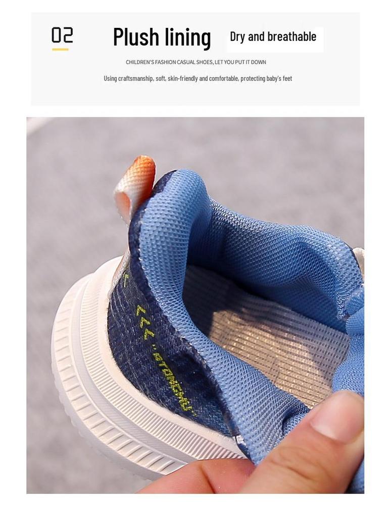 2026 Spring/Autumn Boys Lightweight Breathable Non-Slip Running Shoes - Medium to Large Sizes