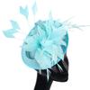 Deep Leather Powder Boutique Banquet Mesh Top Hat Hemp Headgear Bridal Wedding Dress Mesh Feather