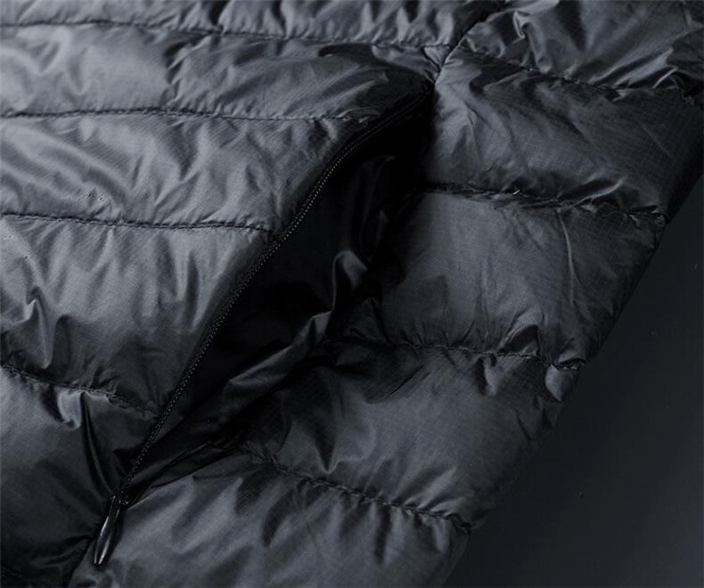 Men's Hooded Lightweight Down Jacket - 2025 Autumn/Winter White Duck Down